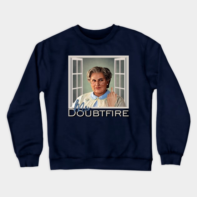 Mrs Doubtfire Flips Off Crewneck Sweatshirt by Zbornak Designs